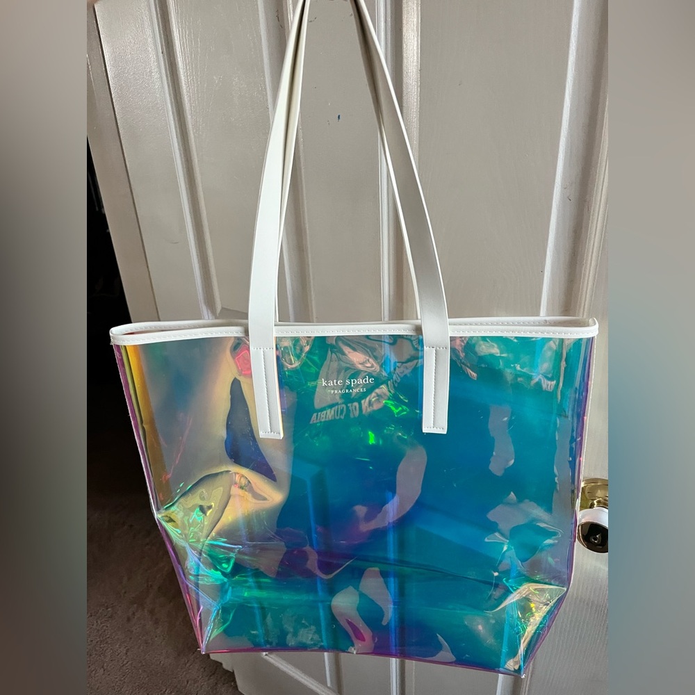 Kate Spade Blue Holographic Tote Bag